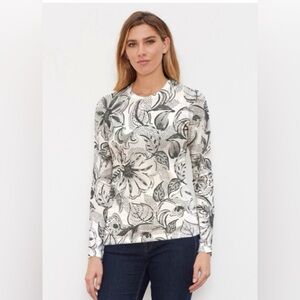 Whimsy Rose Butter Rose Long Sleeve Top, Size Large